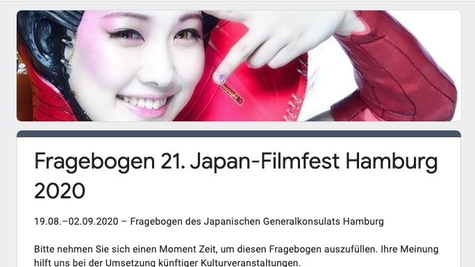 Umfrage zum JFFH vom Japanischen Generalkonsulat Hamburg